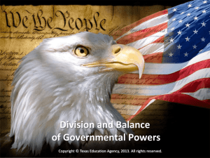 Division and Balance of Government Powers