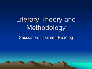 Literary Theory and Methodology