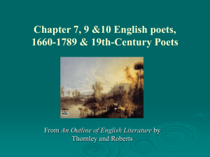 Chapter 7 English poets, 1660-1789