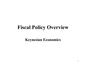 Lecture Series 3: Fiscal Policy Basics