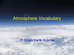 Atmosphere Vocabulary