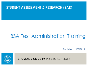 BSA Test Administration Training