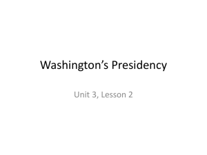 Washington's Presidency