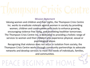2013/2014 Annual Report - Thompson Crisis Centre