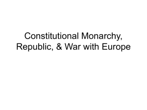 Constitutional Monarchy, Republic, & War with Europe