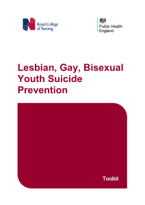 Lesbian, Gay, Bisexual Youth Suicide Prevention