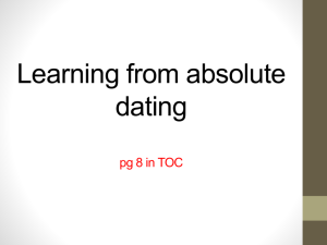 Absolute/Radioactive dating