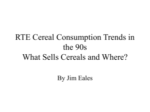 RTE Cereal Consumption Trends in the 90s