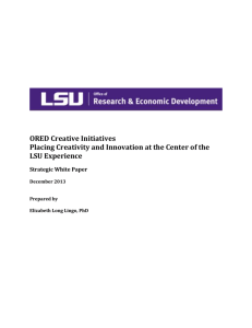 Placing Creativity and Innovation at the Center of the LSU Experience