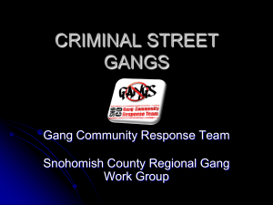 Gang - North Region EMS & Trauma Care Council