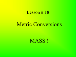 Metric Conversions (Mass)