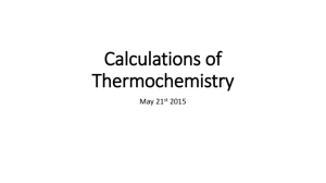 Calculations of Thermochemistry