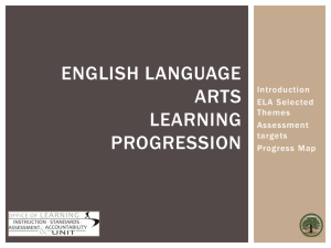 ELA Learning Progression Presentation