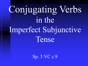 Conjugating –AR Verbs in the Preterite Tense