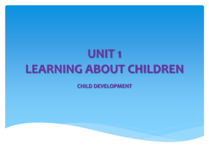 UNIT 1 Learning+About+Children