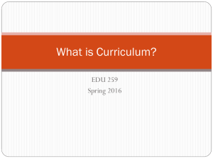 What is Curriculum? - Wayne Community College