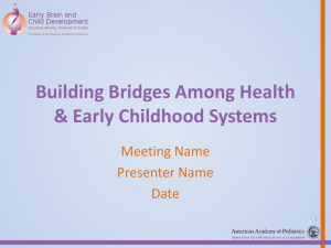 Foundational PPT - Healthy Child Care America