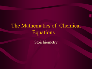 The Mathematics of Chemical Equations