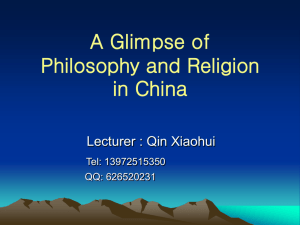 Chinese philosphy and religion
