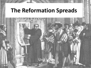 The Reformation, Part I