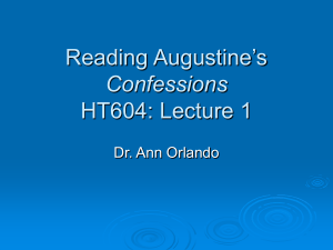 Introduction to Augustine's Confessions
