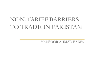 barriers to trade in pakistan