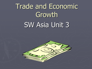 Voluntary Trade and Economic Growth in SW Asia