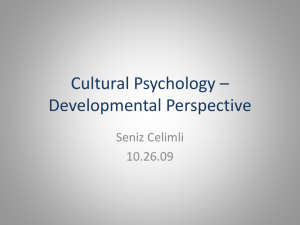 Cultural Psychology Celimli