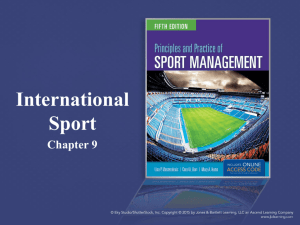 Chapter 9 - International Sport