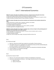 Unit 7 International Economics