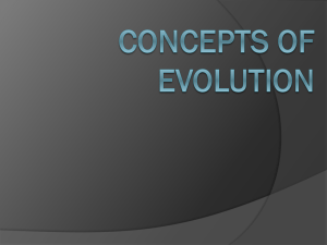 Concepts of Evolution