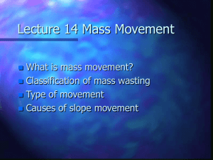 Lecture 15 Mass Movement