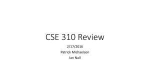 CSE 310 Review.February 2016