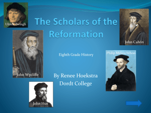 The Scholars of the Reformation
