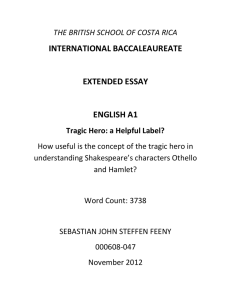 English A1_ Tragic Hero in Shakespeare's Characters
