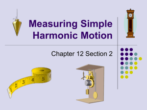 Measuring Simple Harmonic Motion