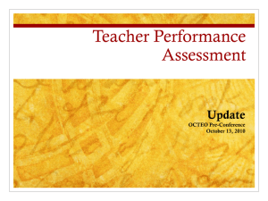 Teacher Performance Assessment - The Ohio Confederation of