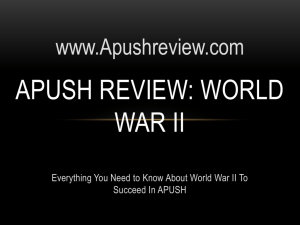 APUSH Review, World War II