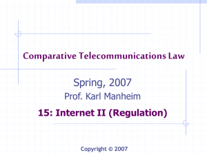 Comparative Telecommunications Law