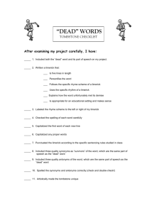 Dead Words Checklist