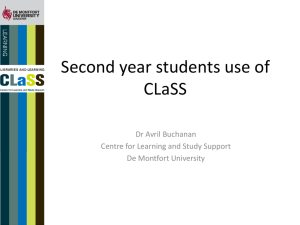 6 Second year students use of CLaSS