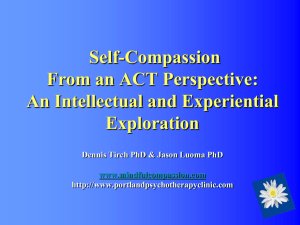 Self-Compassion and Psychological Flexibility