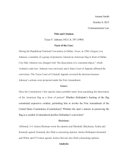 texas v johnson essay Texas v johnson majority opinion american flag stands for tolerance gregory johnson: the most famous flag burner of all time. texas v johnson essay Texas v johnson majority opinion american flag stands for tolerance gregory johnson: the most famous flag burner of all time.