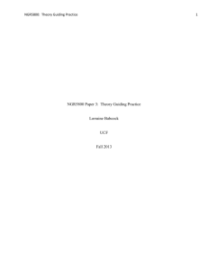 NGR 5800- Paper 3 Theory Guiding Practice