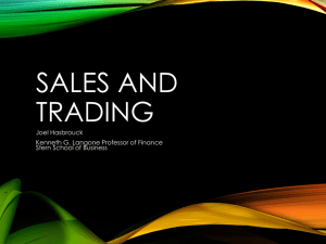 Sales and Trading - New York University