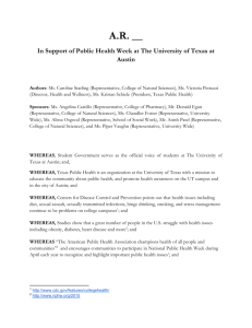 In Support of Public Health Week