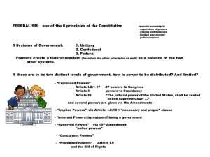 Federalism 1