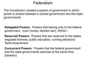 Federalism Power Point