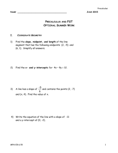 Resources for students entering Precalculus and FST