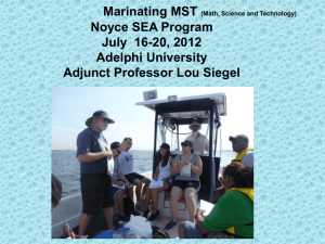 Marinating MST - Noyce SEA Program - Adelphi -2012
